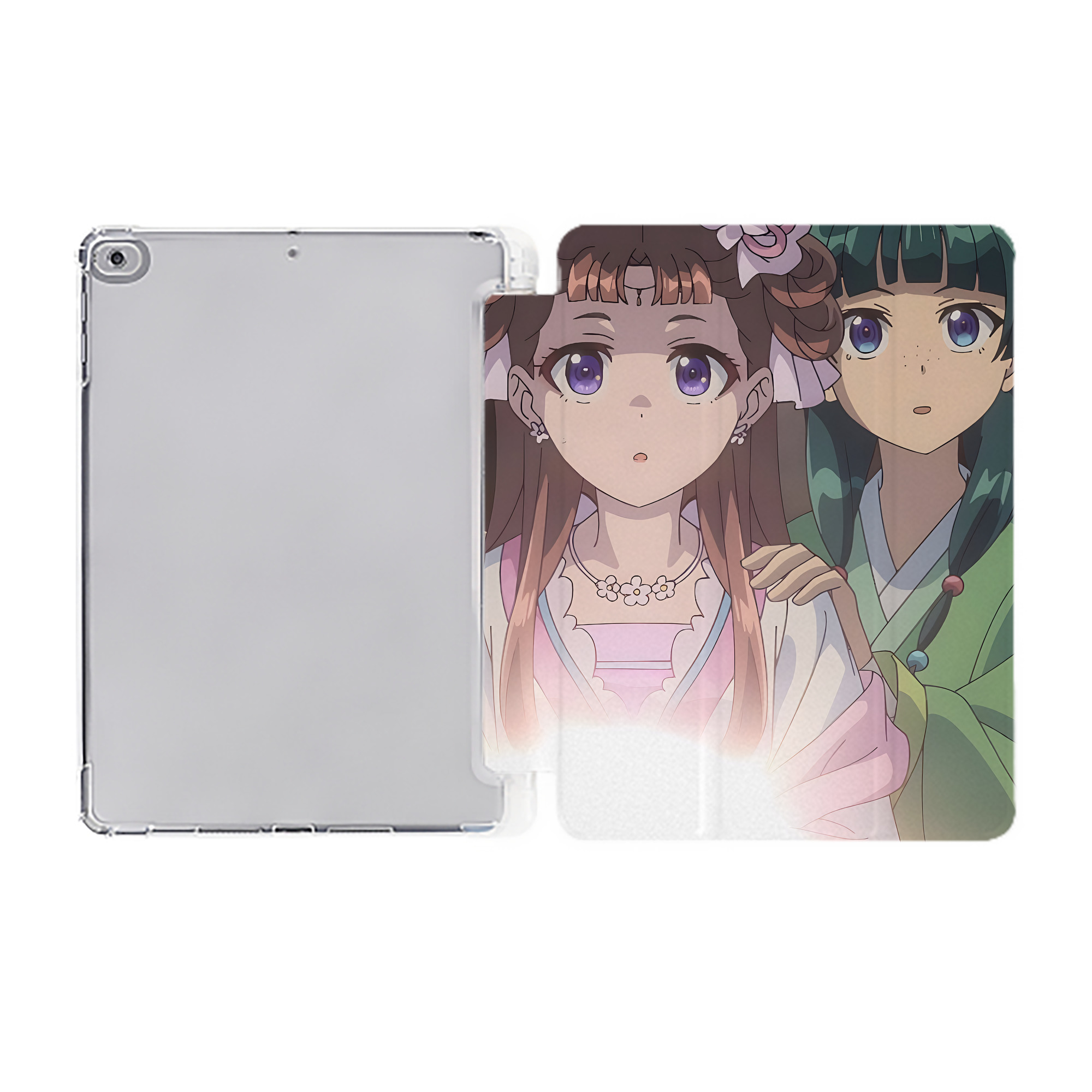 （画像用） 薬屋のひとりごと The Apothecary Diaries IPad ケース ペン収納付き 三つ折りスタンド PUレザー×シリコン 対応機種9.5/10.5/10.9インチ